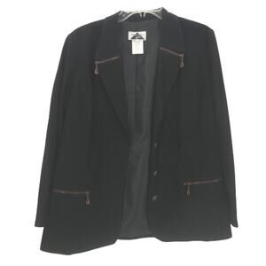 Lindsey Scott Front Button Blazer Jacket Large